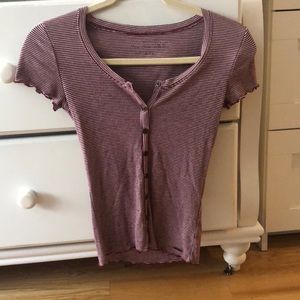 Hollister Red & White Tight Shirt